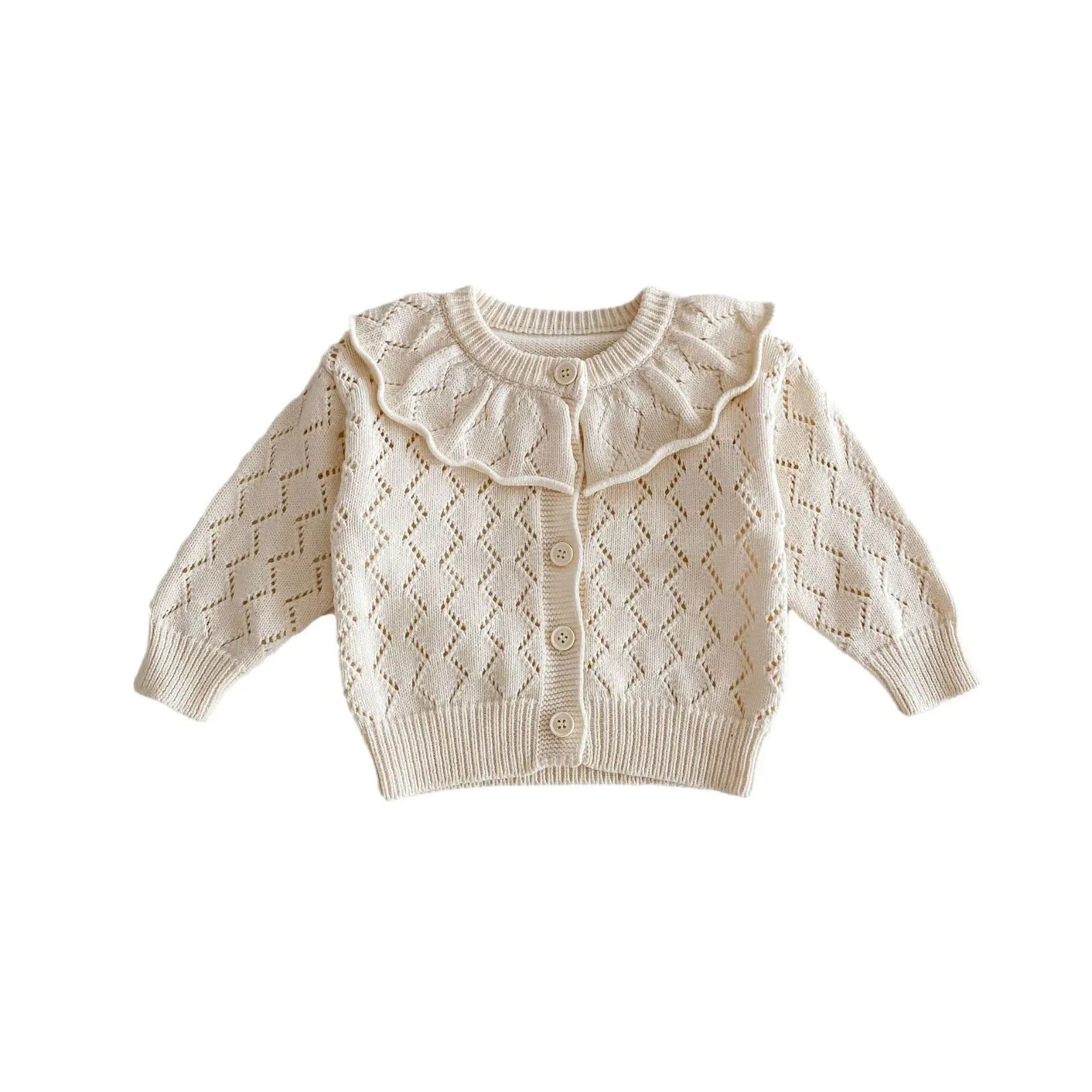 Baby Kid Girls Solid Color Cardigan Wholesale 240301153