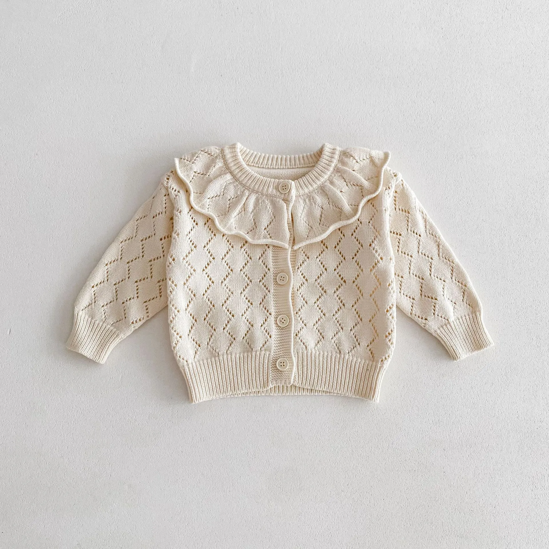 Baby Kid Girls Solid Color Cardigan Wholesale 240301153