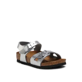 Birkenstock Rio Kids BF Electric Metallic Silver     