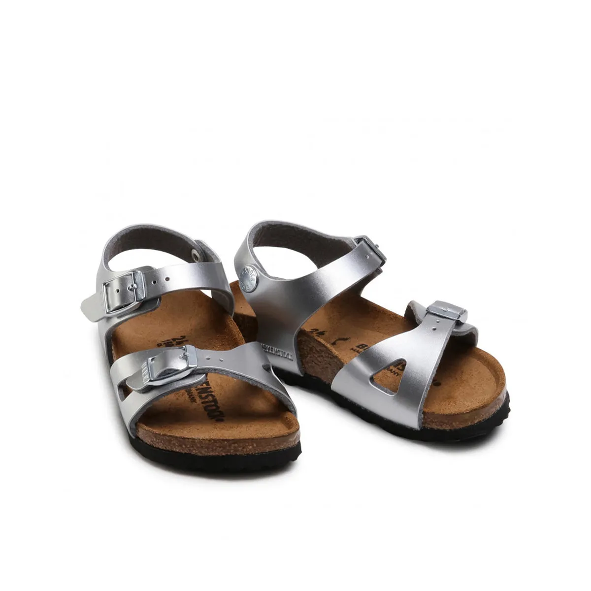 Birkenstock Rio Kids BF Electric Metallic Silver     