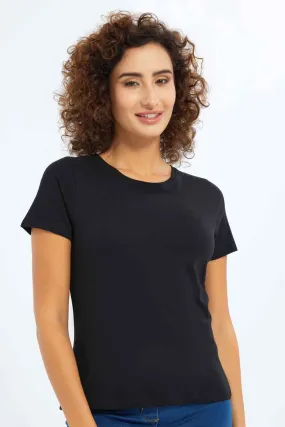 Black Short Sleeve Crew Neck T-Shirt