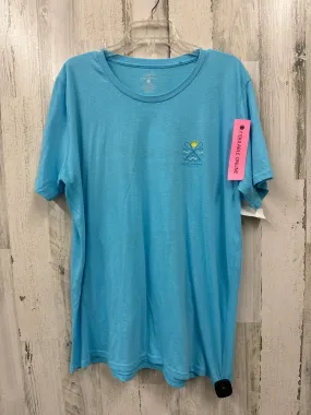 Blue Top Short Sleeve Simply Southern, Size 2x