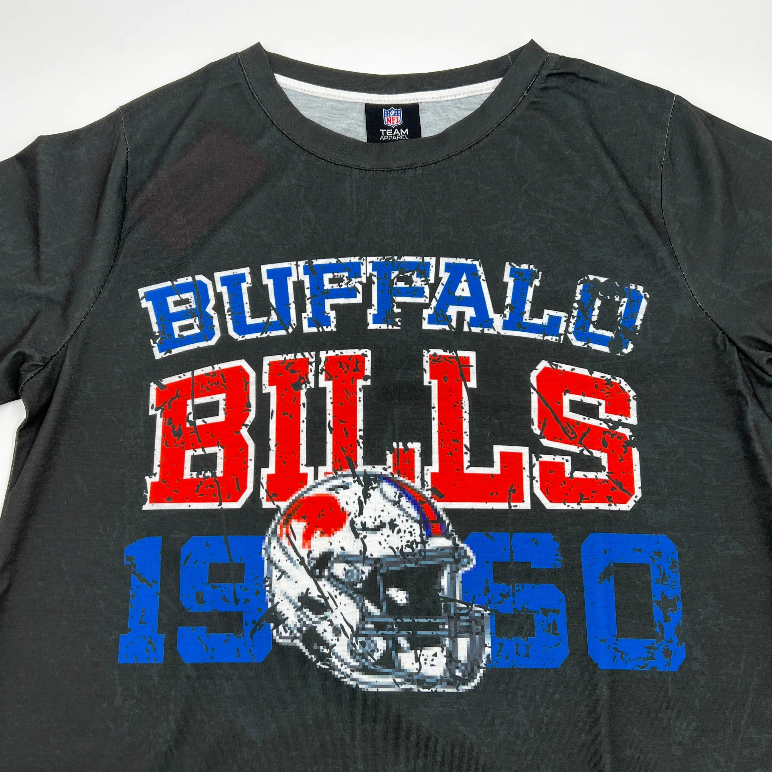 Buffalo Bills Wordmark Vintage Design Black Short Sleeve Shirt