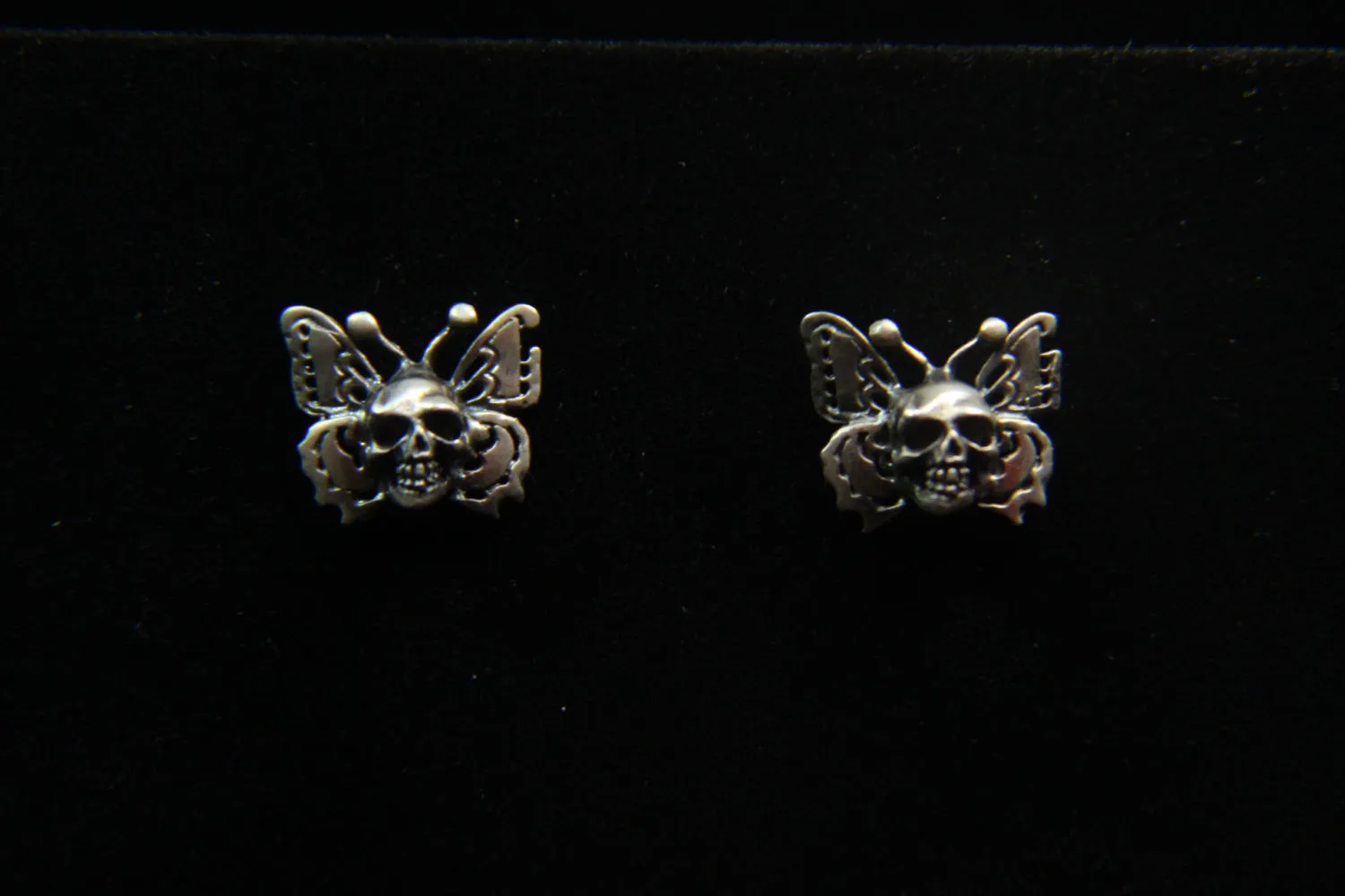 Butterfly Skulls Stud Earrings