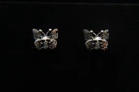 Butterfly Skulls Stud Earrings