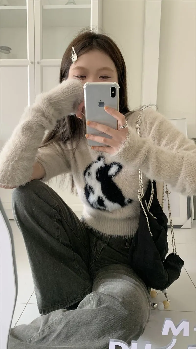 Cropped Bunny Pullover