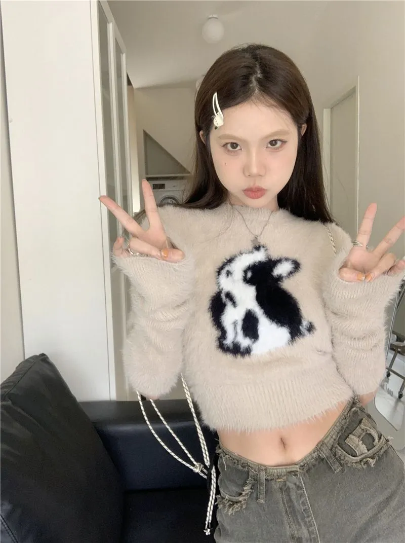 Cropped Bunny Pullover