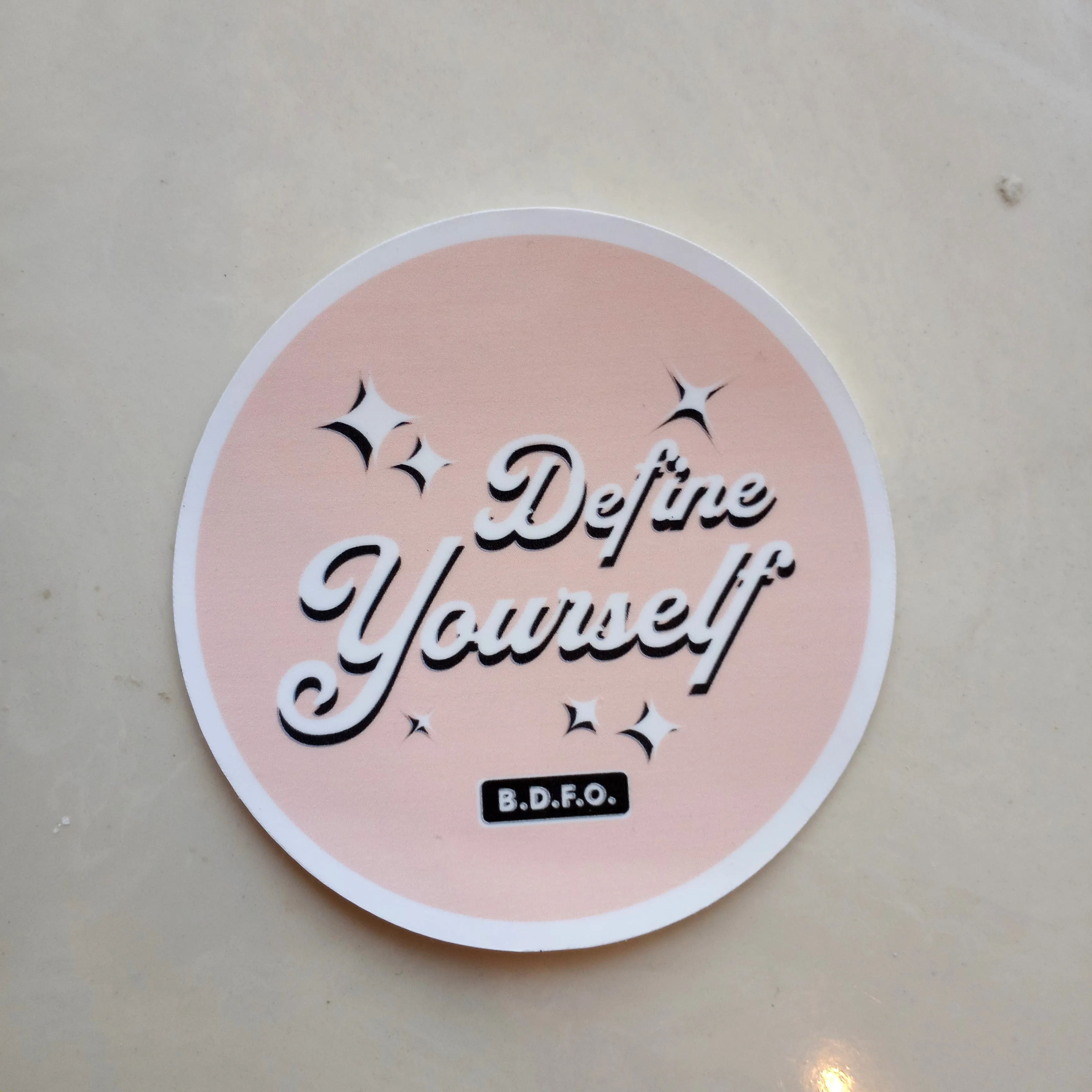 Define Yourself Vintage Sticker