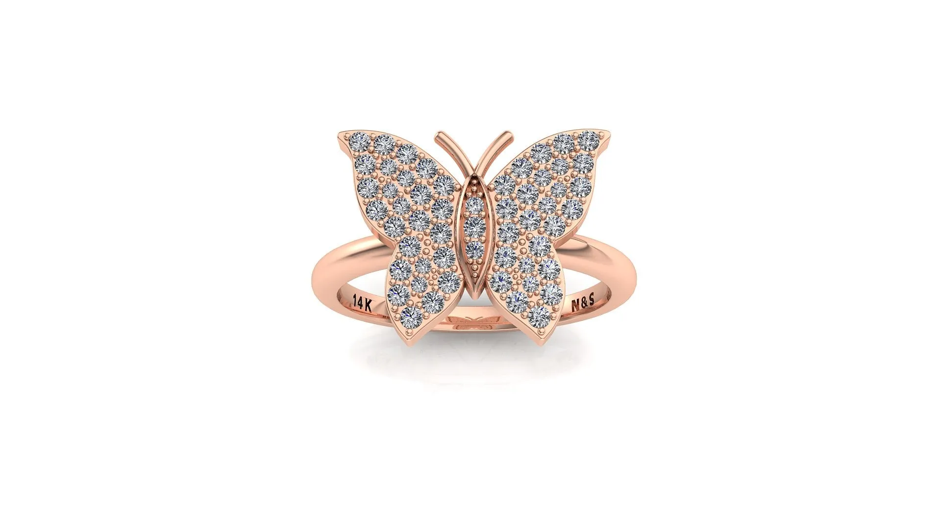 Diamond Butterfly Ring NIJ010