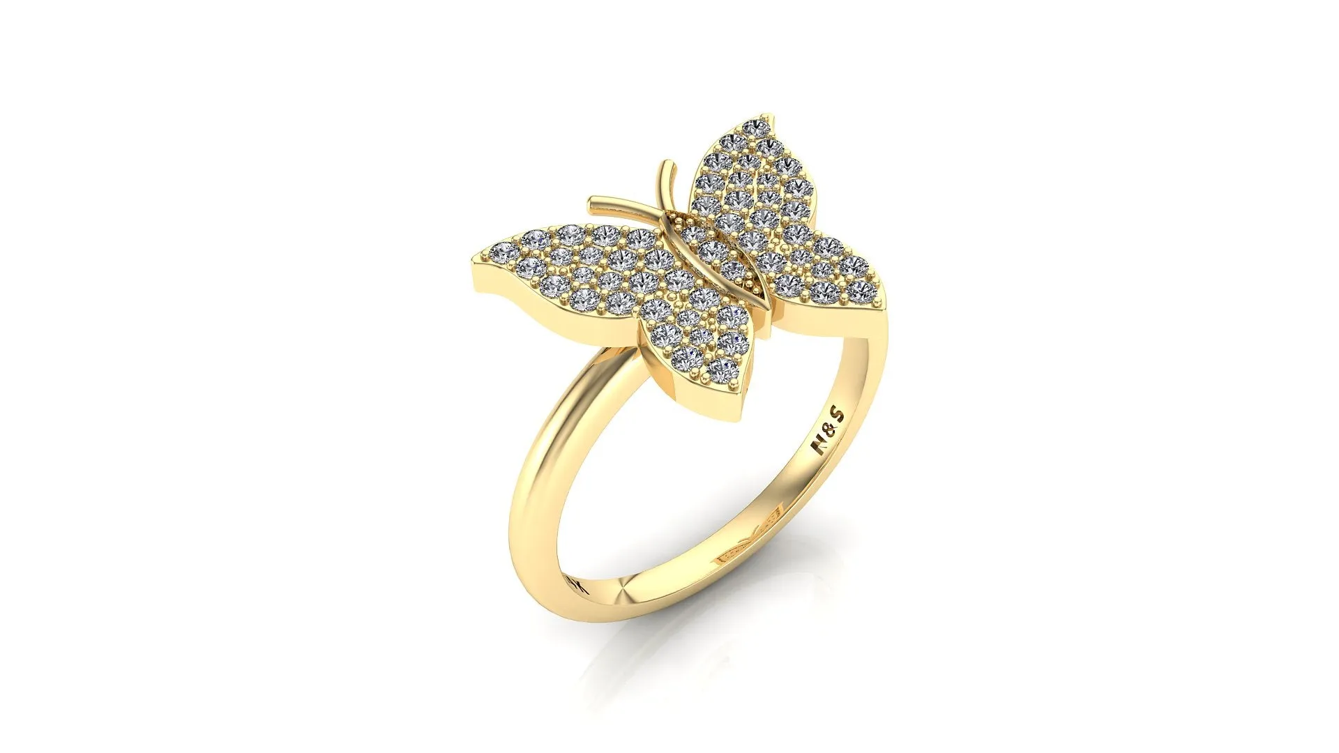 Diamond Butterfly Ring NIJ010