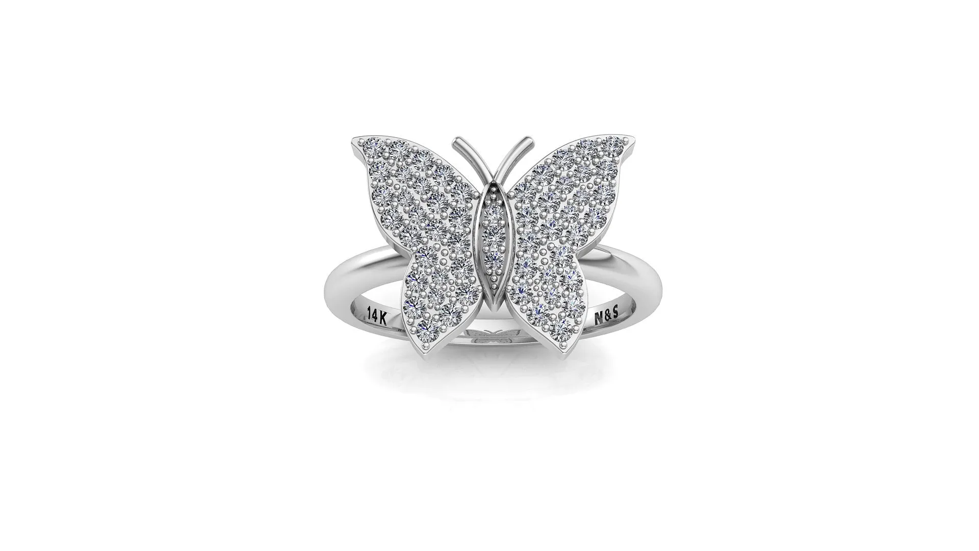 Diamond Butterfly Ring NIJ010