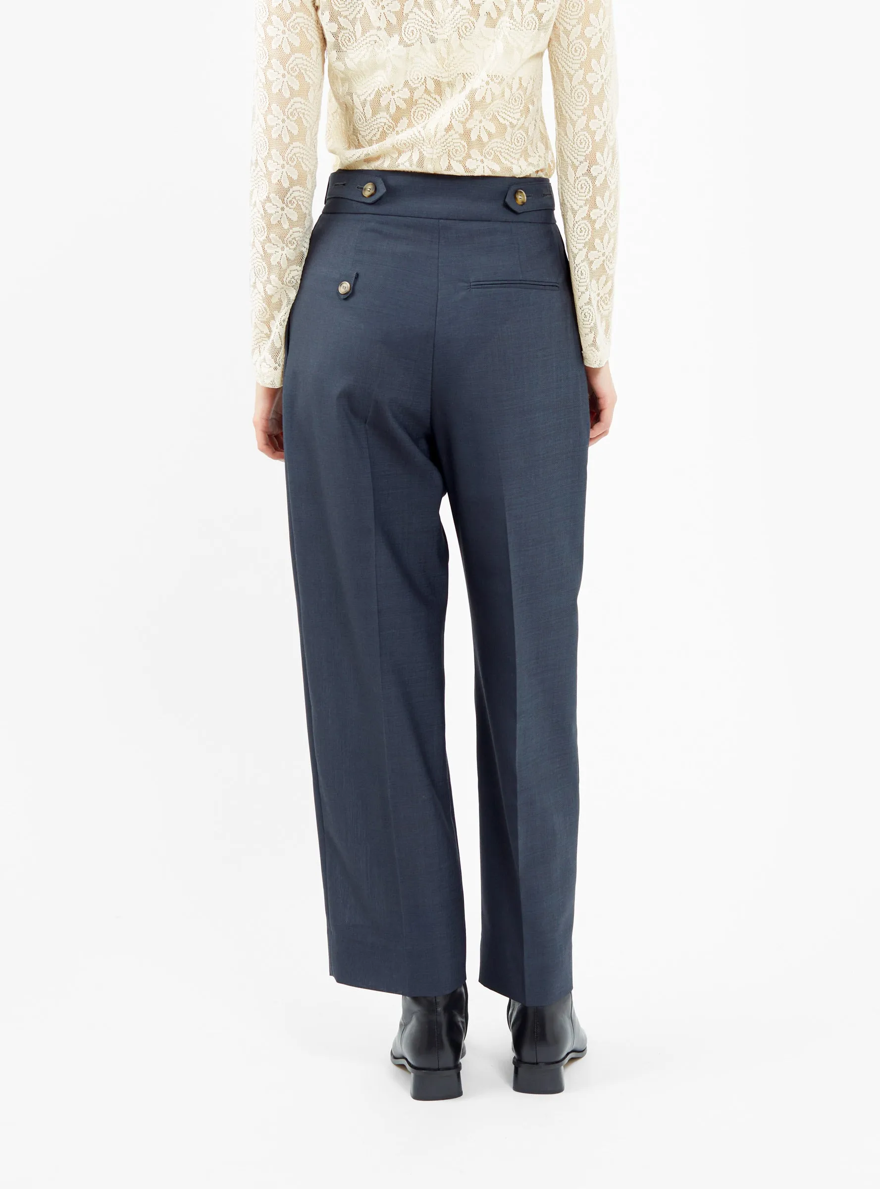 Eunah Trousers Slate Blue