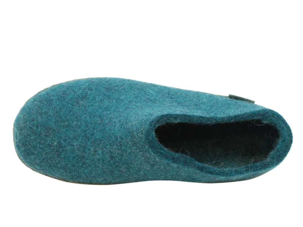 Glerups Slippers open heel Petrol