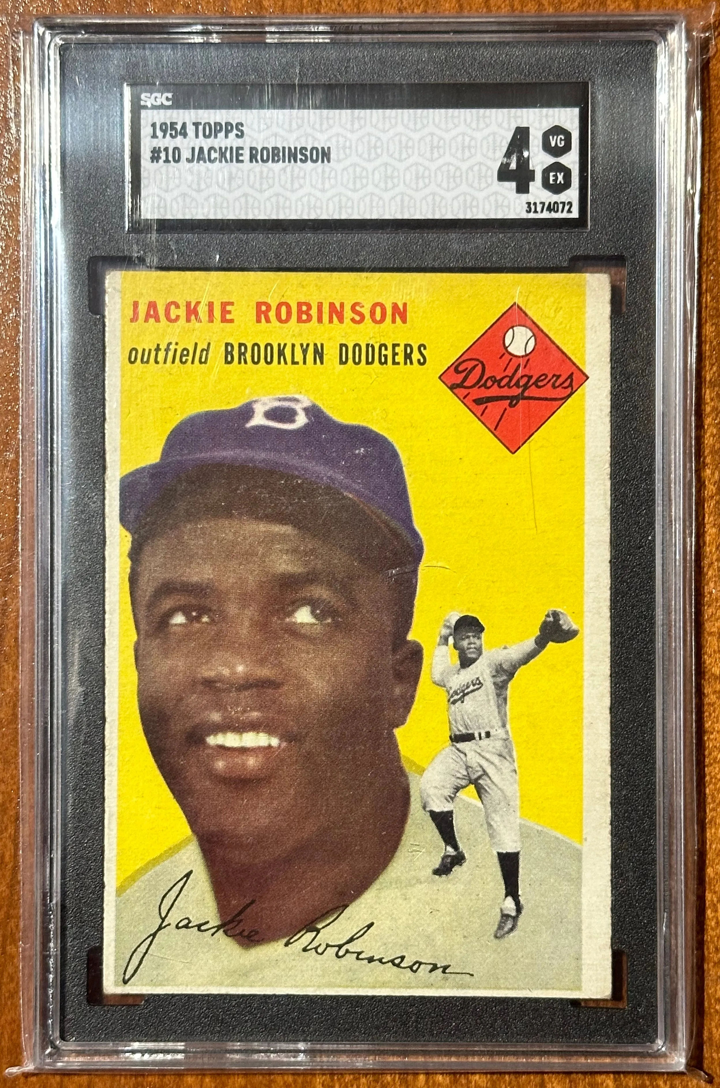 Jackie Robinson 1954 Topps #10 SGC 4 VG-EX