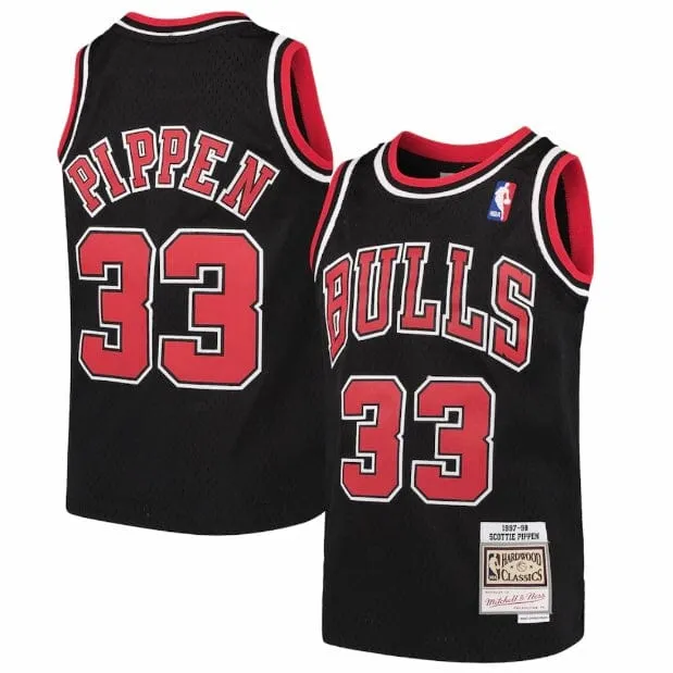 Kids Mitchell & Ness Nba Chicago Bulls Pippen Scottie Swingman Jersey (Black)