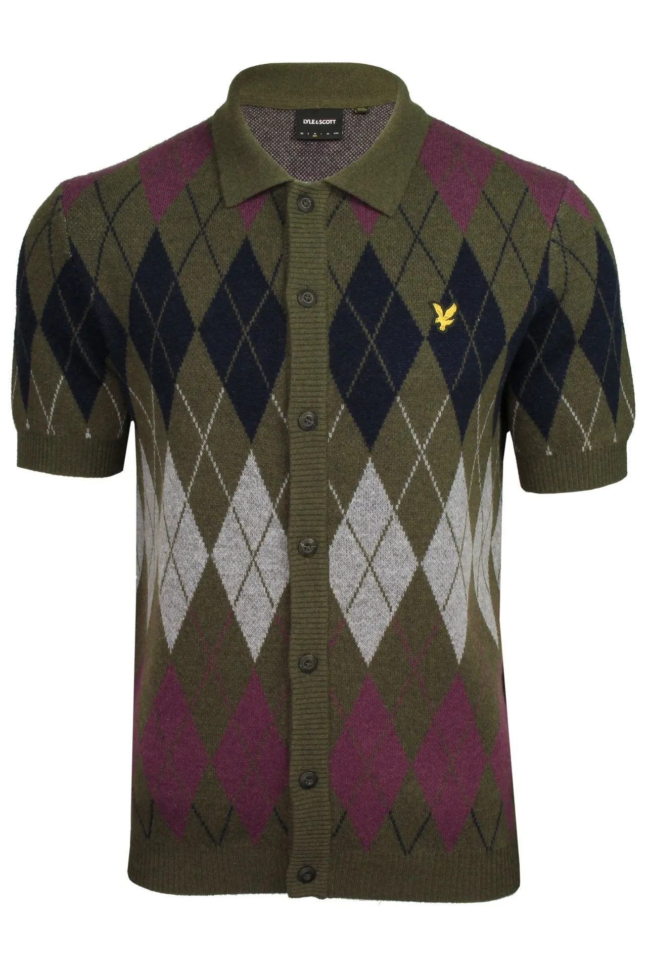 Lyle & Scott Mens British Argyle Knit Polo