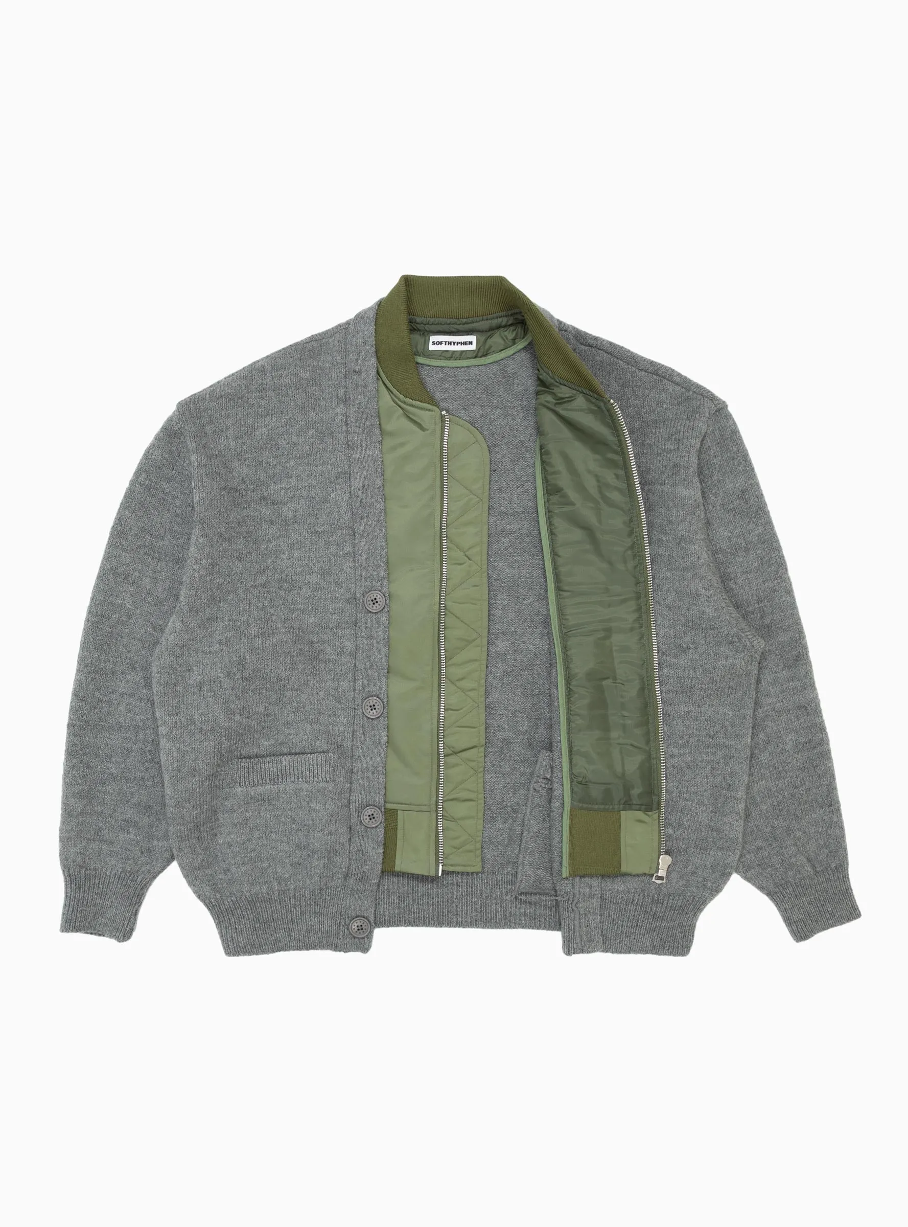 MA-1 Mix Cardigan Grey