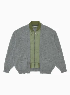 MA-1 Mix Cardigan Grey