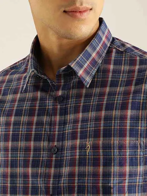 Men Checked Full Sleeve Cotton Blend Shirt