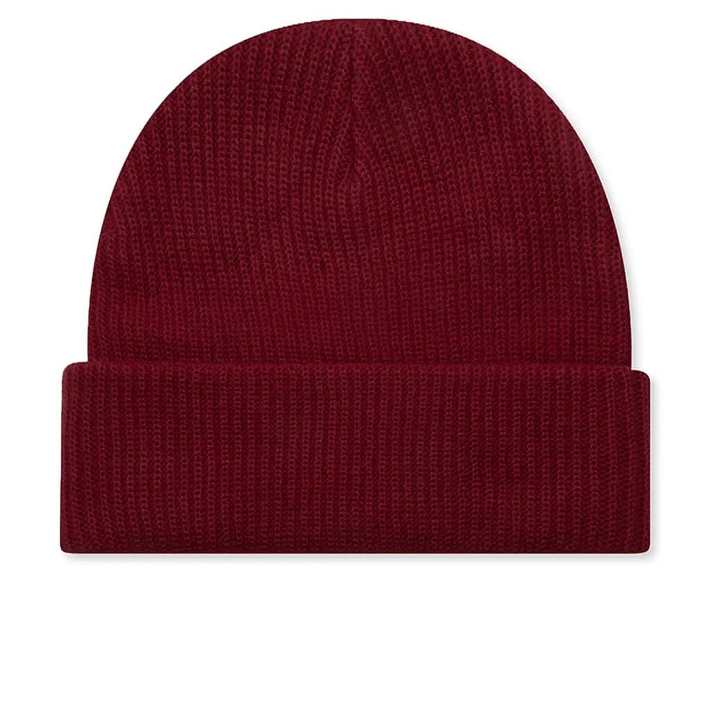 Mirrored Flag Logo Beanie - Dark Red