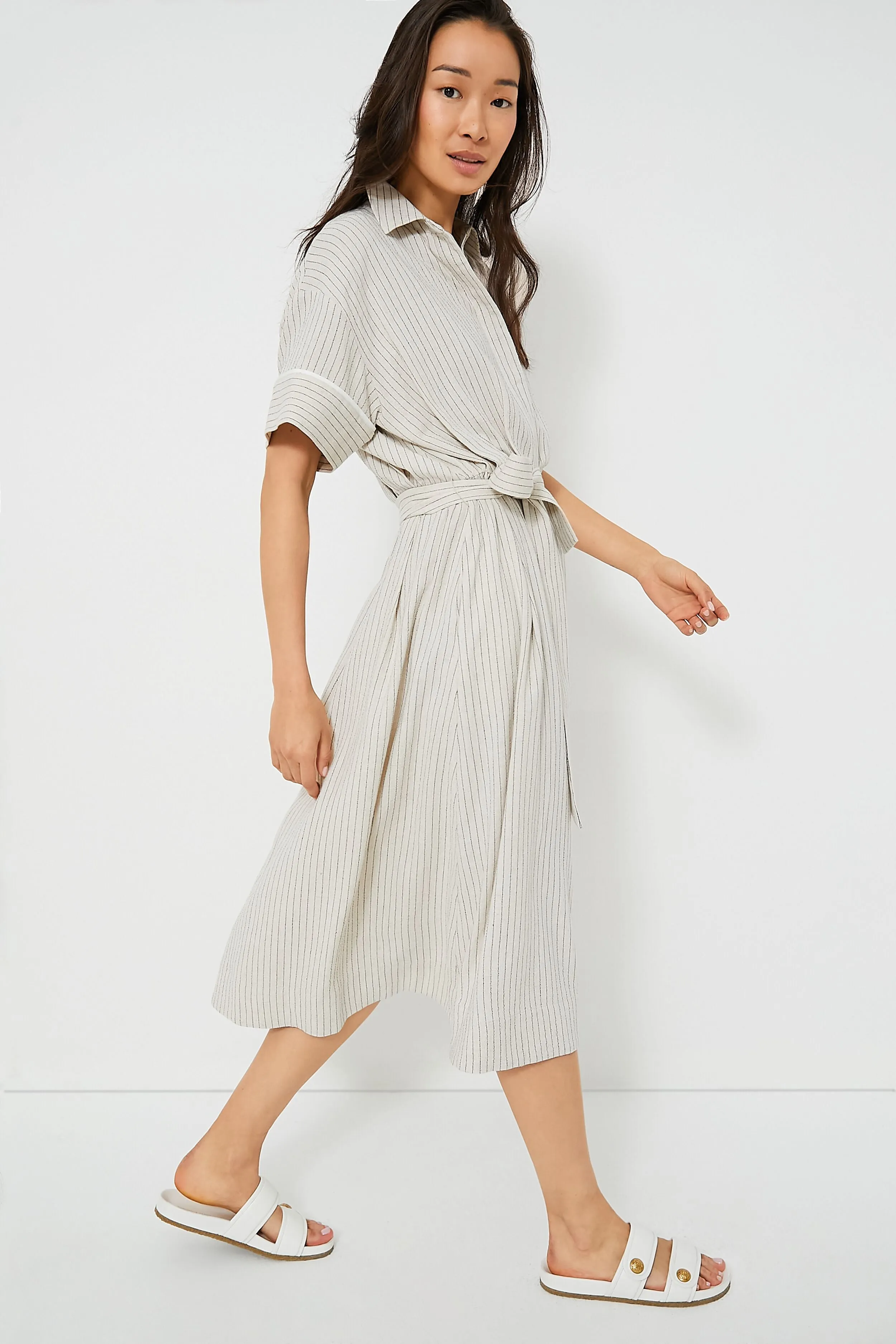 Natural Stripe Kate Dress