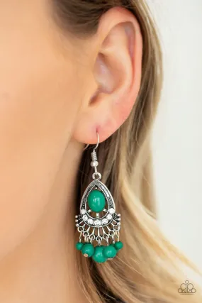 Paparazzi Floating On HEIR Green Teardrop Earring