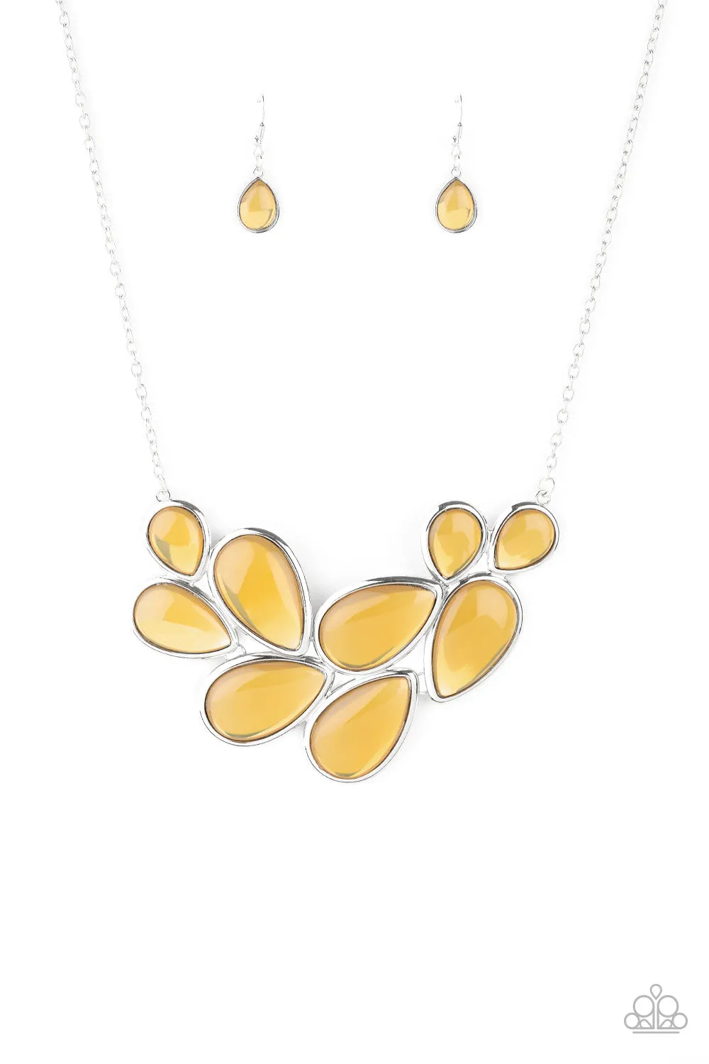 Paparazzi Iridescently Irresistible - Yellow Opalescent Necklace