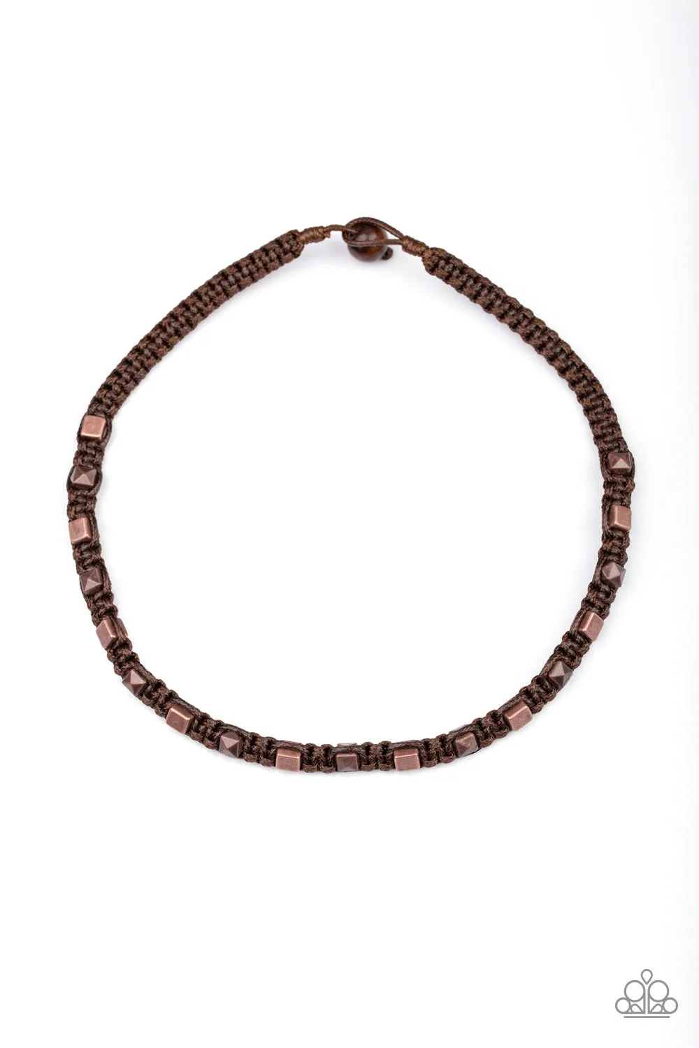 Paparazzi Necklace ~ Grunge Rush - Brown Urban Cord