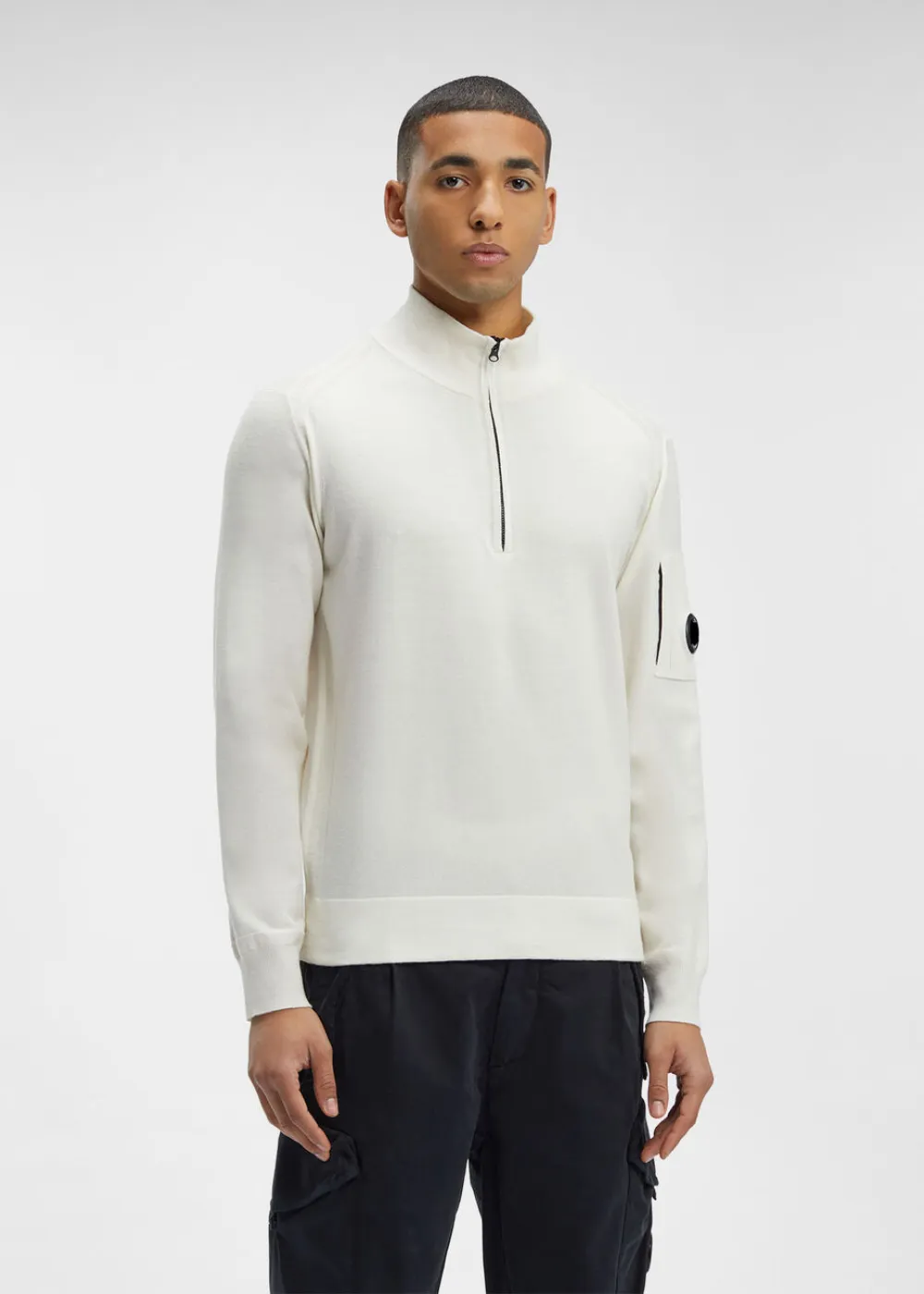 Pull C.P. Company Extafine Merino Wool Zipped Knit