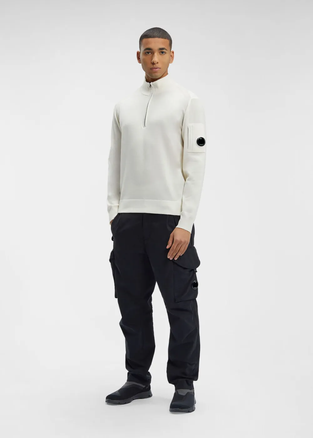 Pull C.P. Company Extafine Merino Wool Zipped Knit