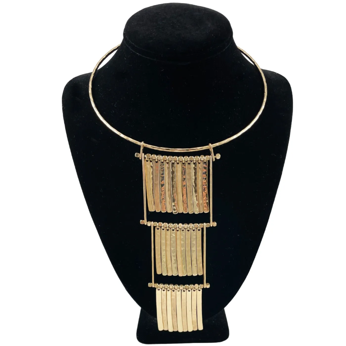 Robert Lee Morris Modern Gold Fringe Necklace