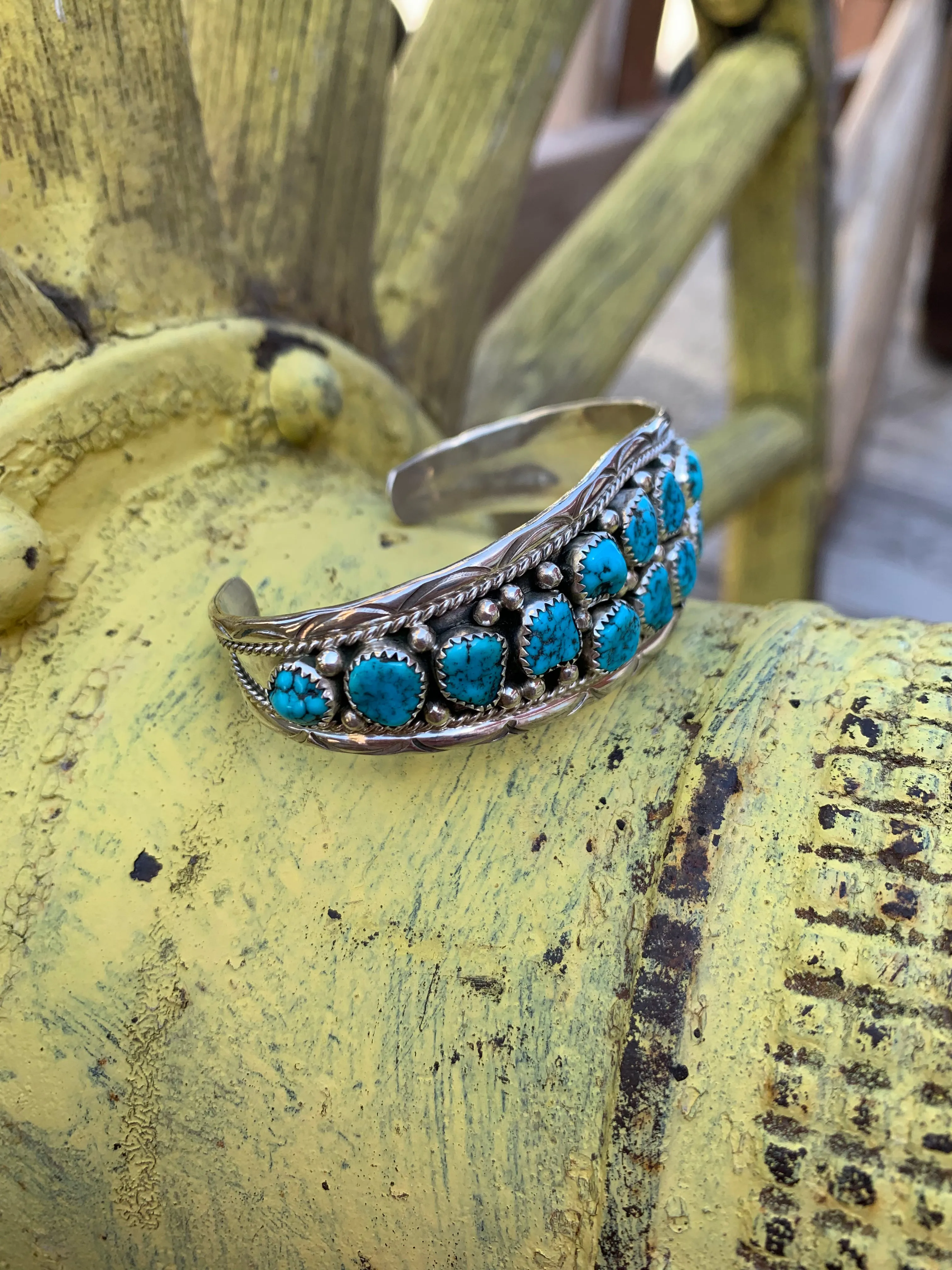 Sleeping Beauty Nugget Turquoise cuff