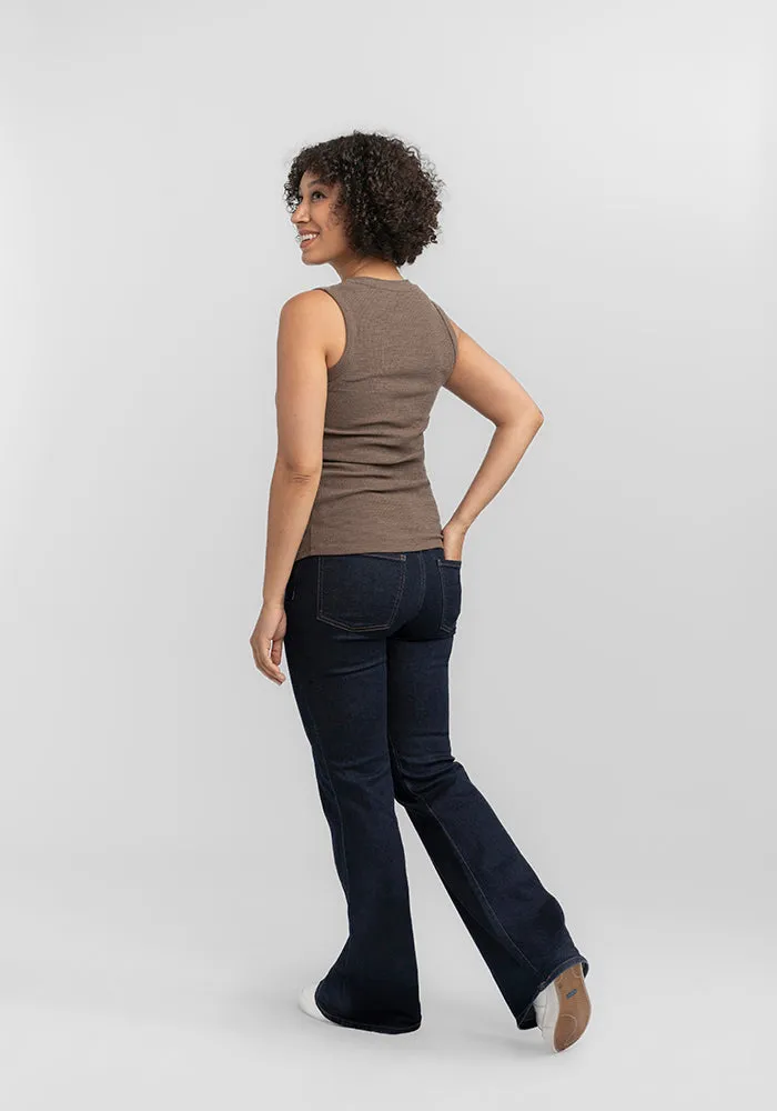 Sloane Ribbed Tank - Simply Taupe