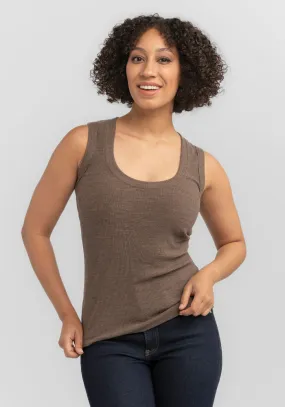 Sloane Ribbed Tank - Simply Taupe