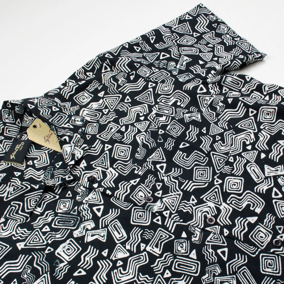 Stan Ray - Short-Sleeved Shirt - Tom Tom Batik Black