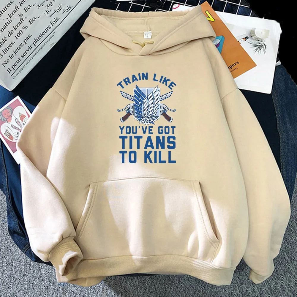 Survey Corps Attack on Titan Spirit with Anime Print Sweatshirt Hoodie Pullover Casual Harajuku Clothes