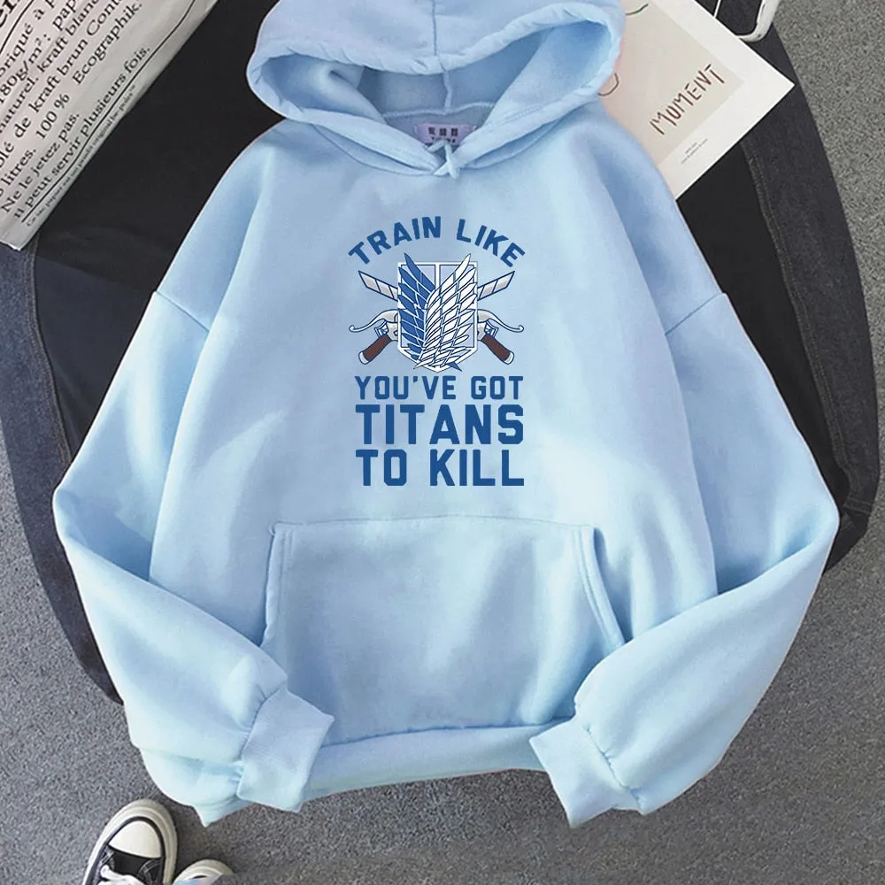 Survey Corps Attack on Titan Spirit with Anime Print Sweatshirt Hoodie Pullover Casual Harajuku Clothes