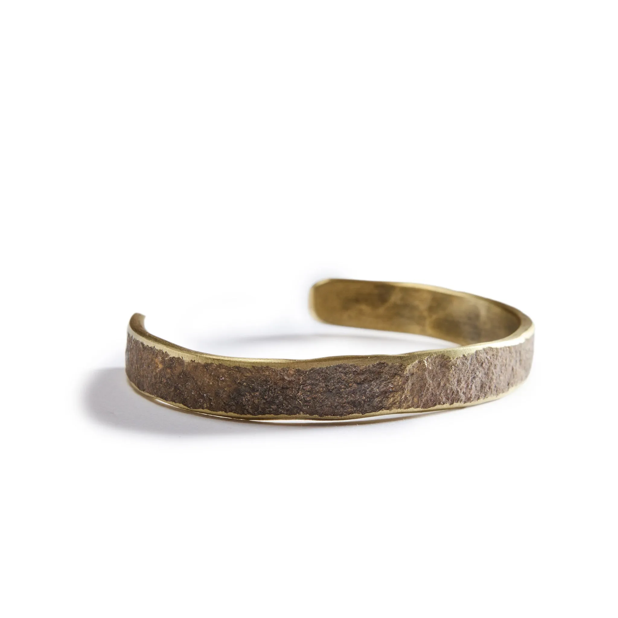 The Hammered Cuff in Brass