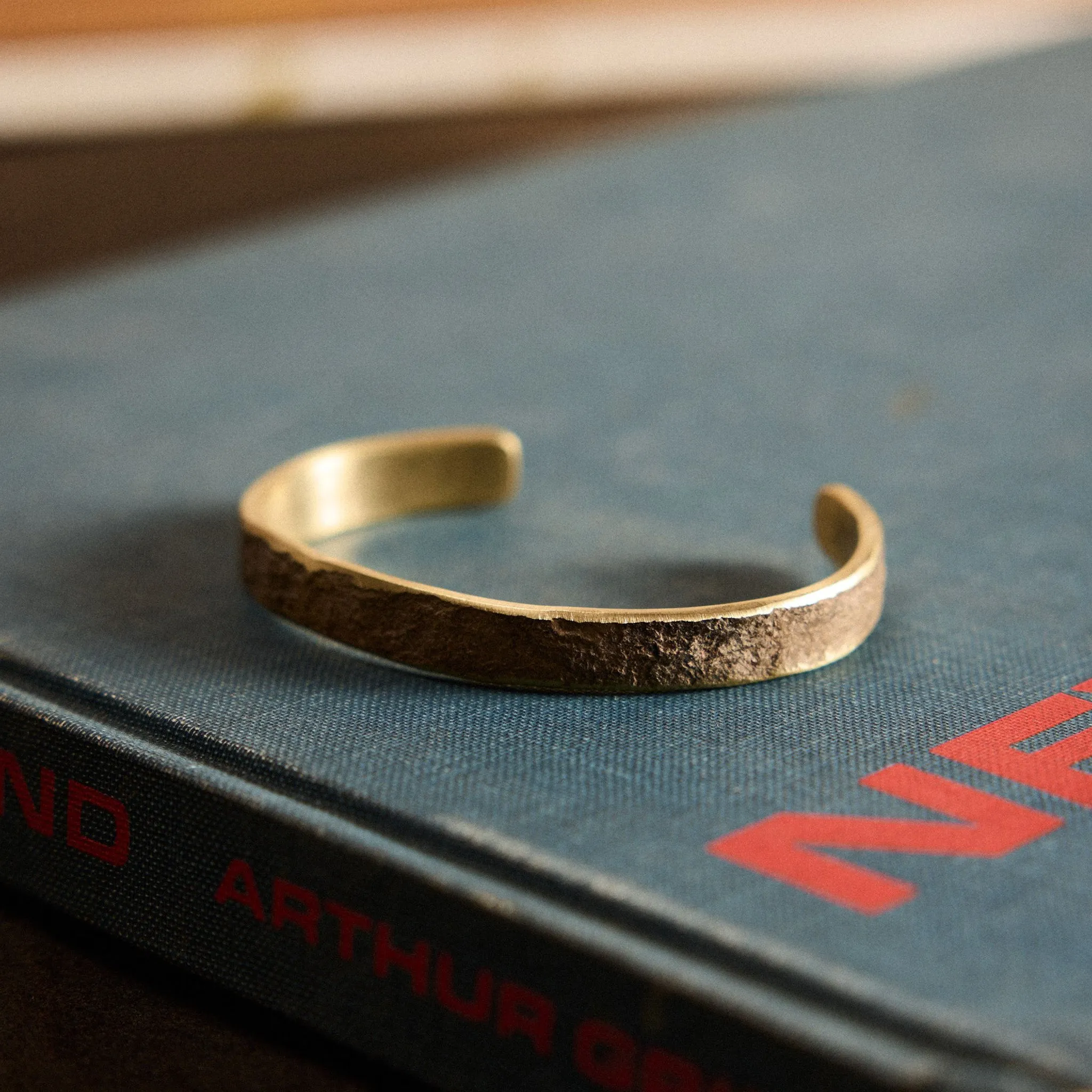 The Hammered Cuff in Brass