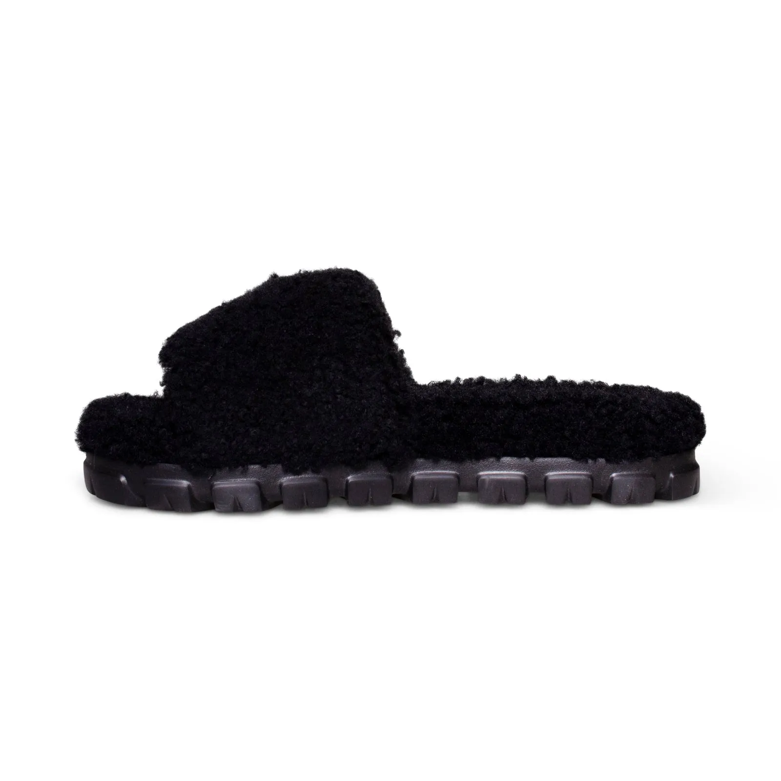 UGG Cozetta Curly Black Slippers - Women's