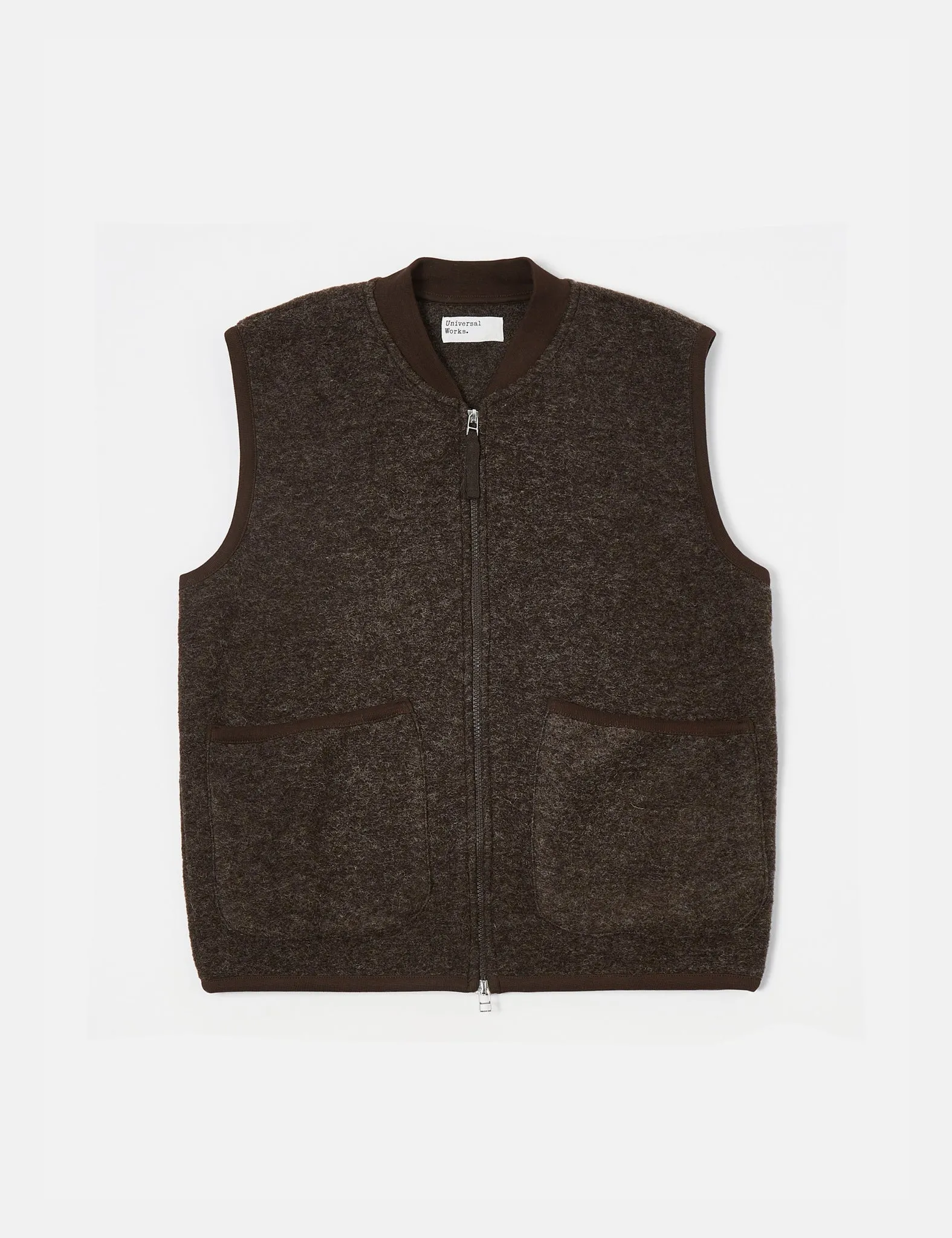 Universal Works Zip Waistcoat - Brown