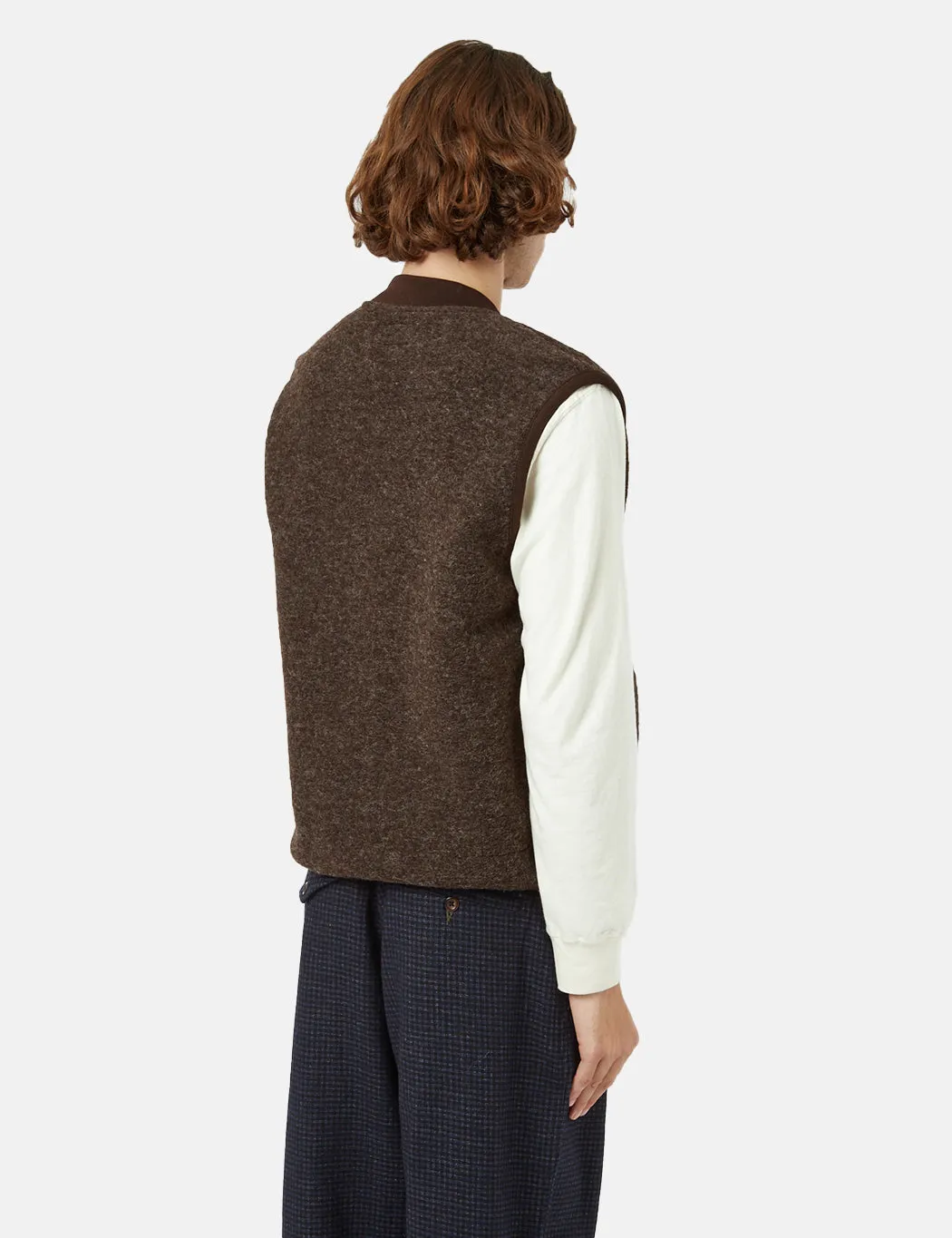 Universal Works Zip Waistcoat - Brown