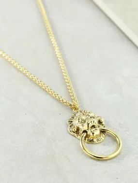 Vanessa Mooney The Vandal Door Knocker Necklace Gold