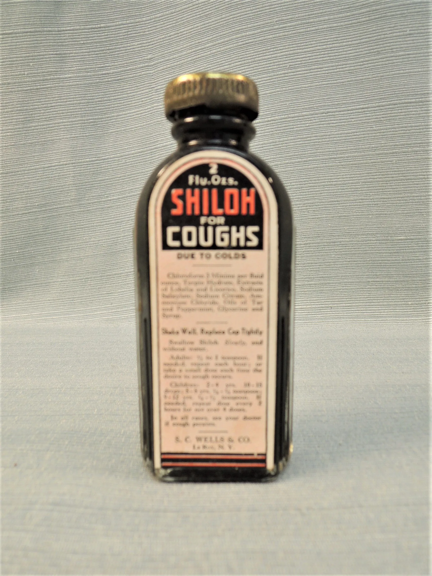 Vintage Patent Medicine - Shiloh for Coughs - Good Vintage Condition