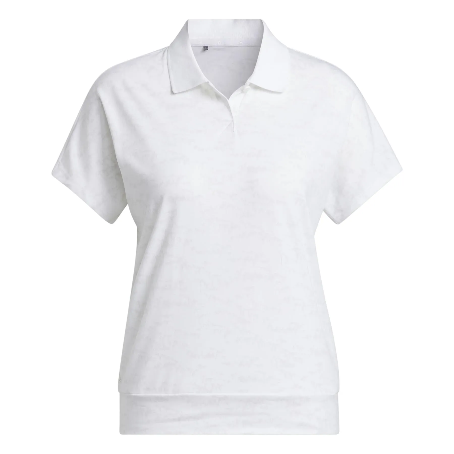 Womens Go-To Printed Polo White Melange - SU23