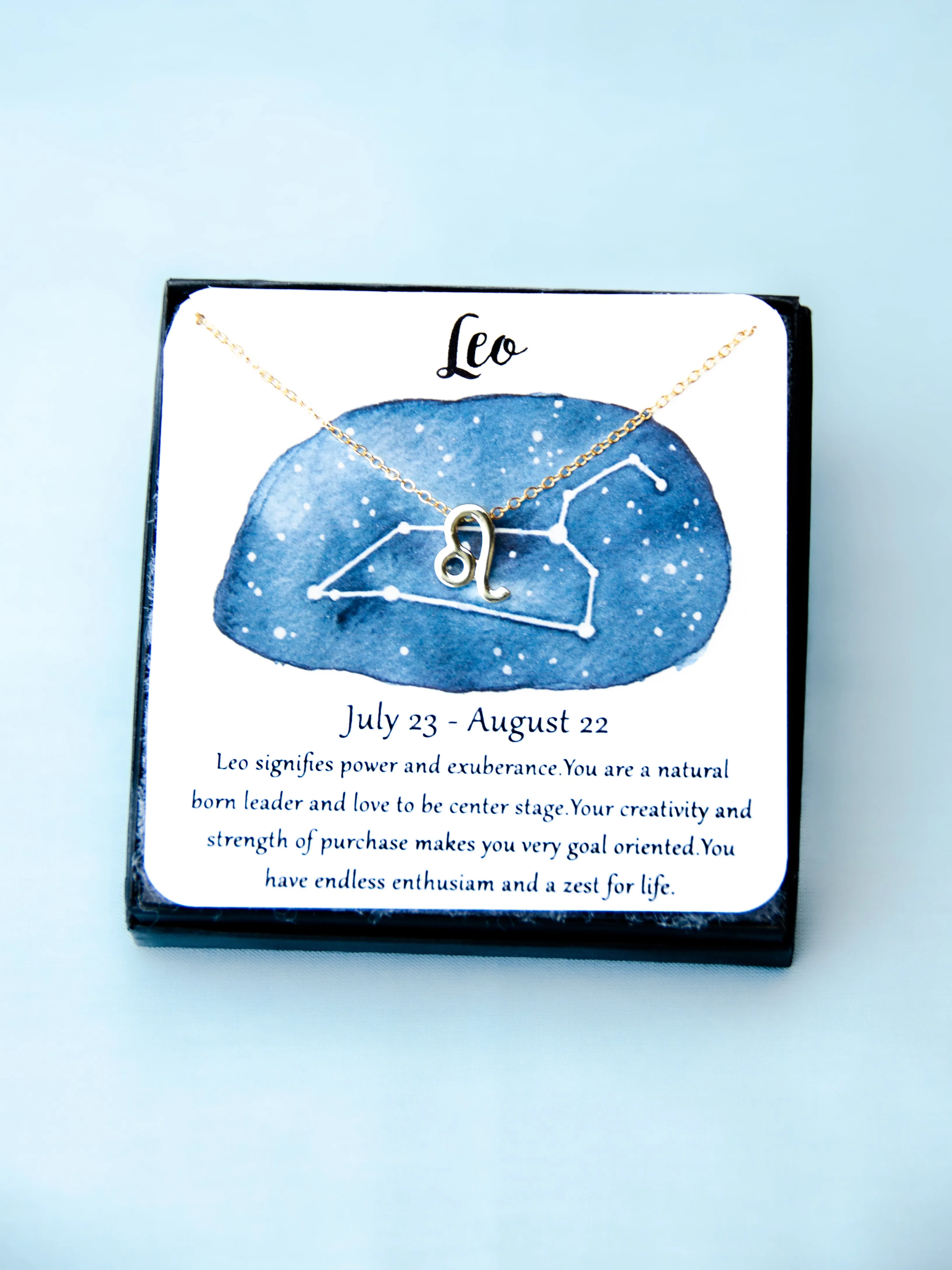 Zodiac Leo Astrological Necklace